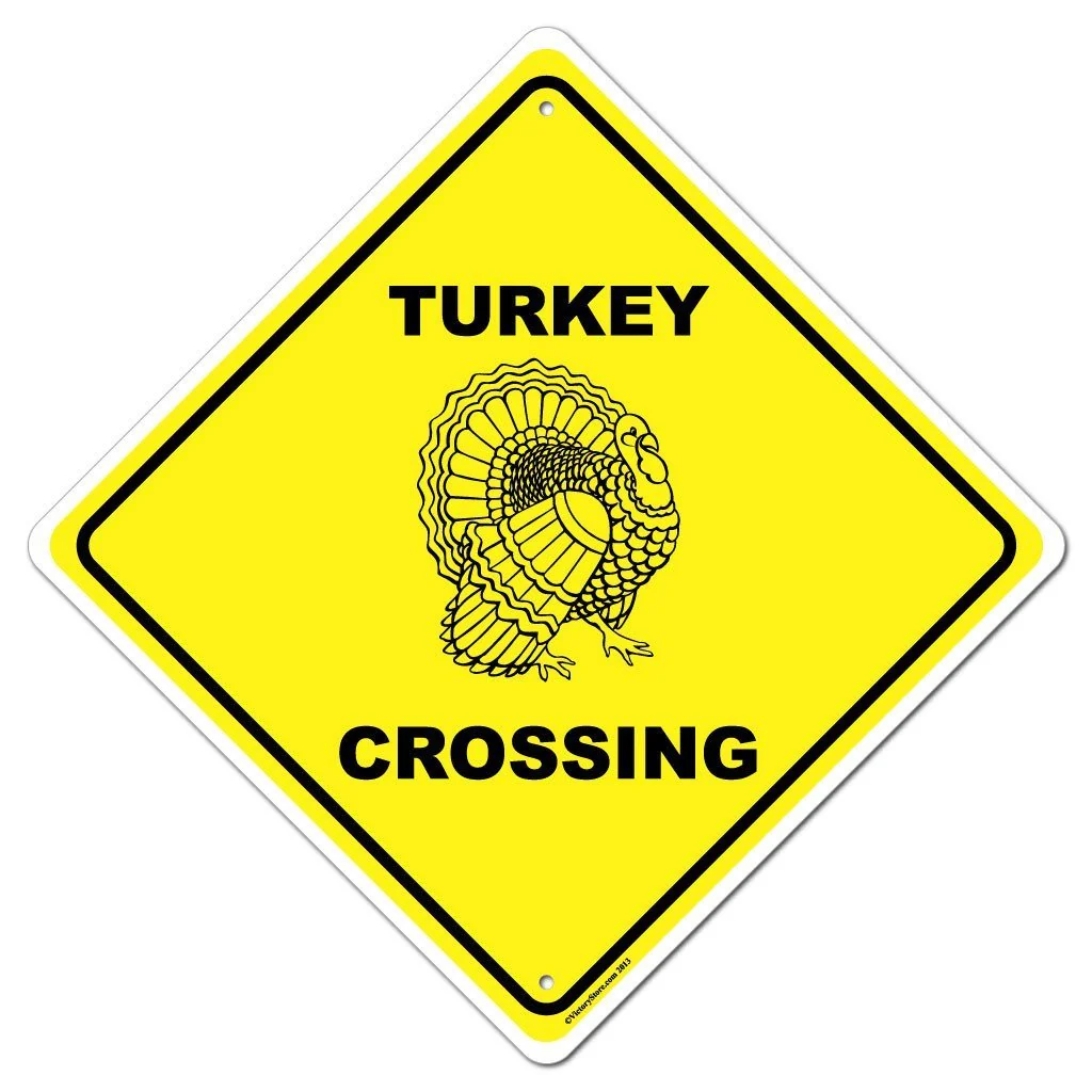 Turkey Crossing Sign or Sticker - Image 2