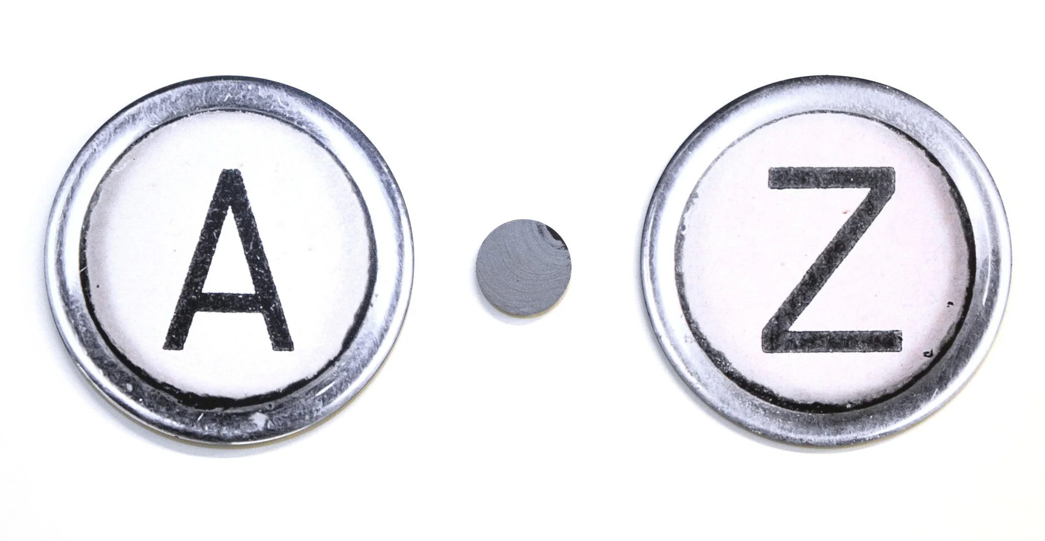 Hand Painted Typekey Letters A-Z
