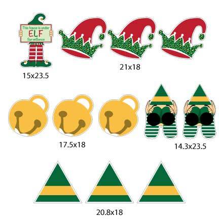 Under Elf Surveillance Yard Decorations 12 piece set - Image 2