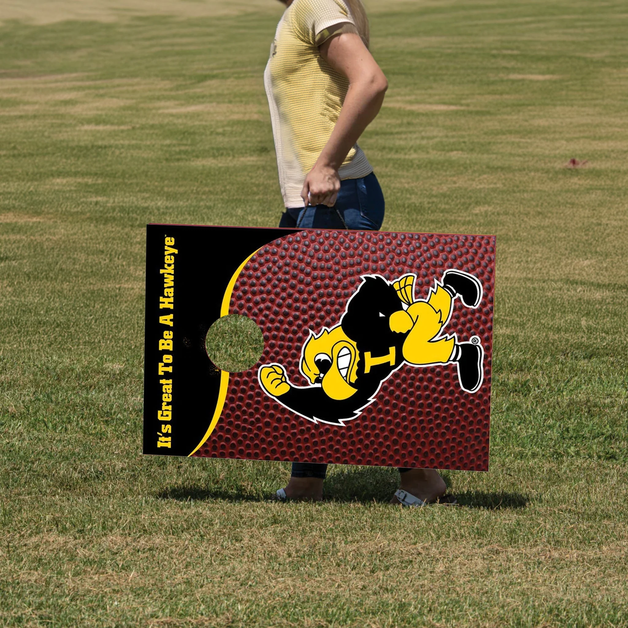 Iowa Hawkeyes Football Cornhole Bag Toss - Image 2