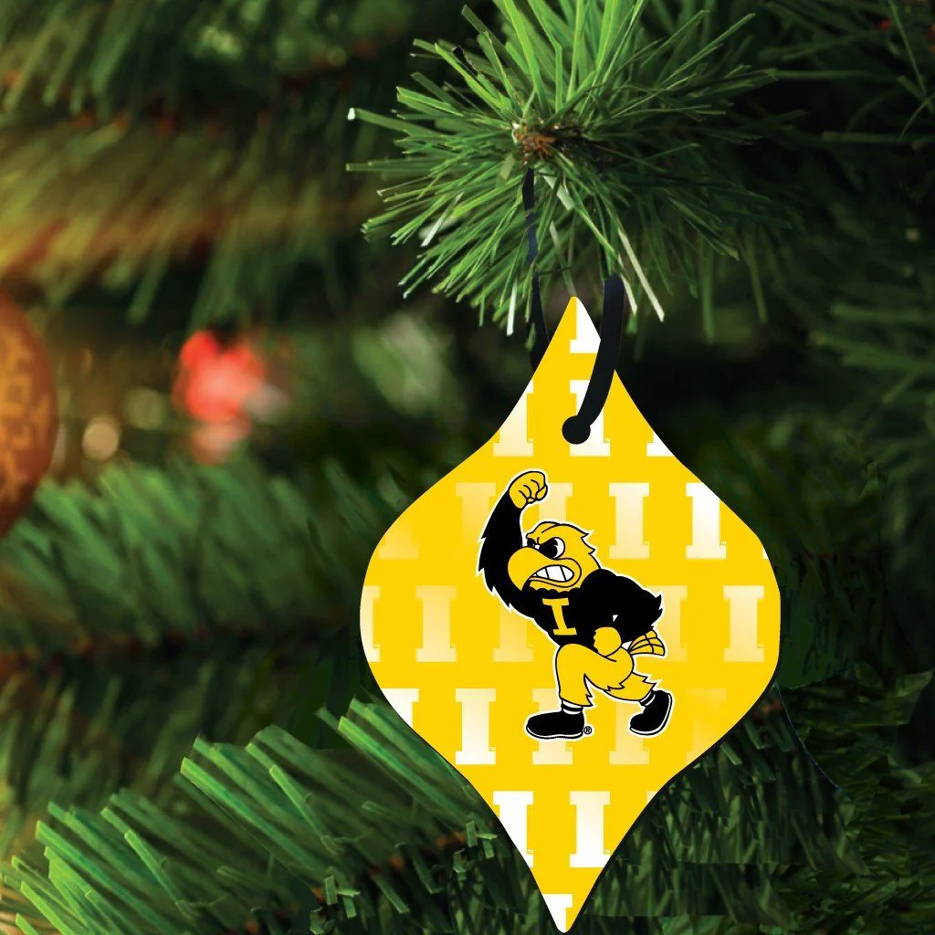 University of Iowa Hawkeyes Ornament Set of 3 Different Shapes - Image 2