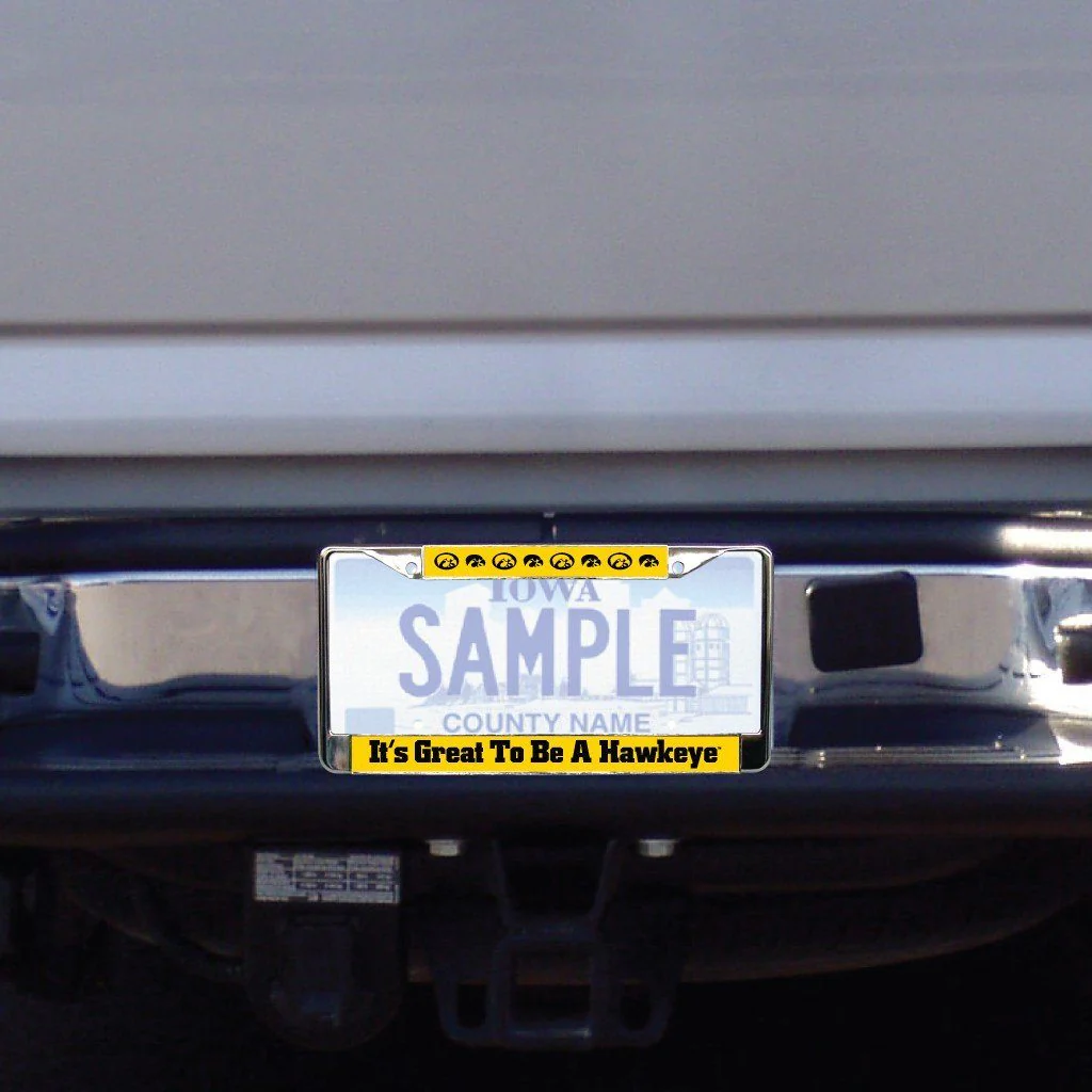University of Iowa It's Great to Be A Hawkeye License Plate Frame, Officially Licensed - Image 2