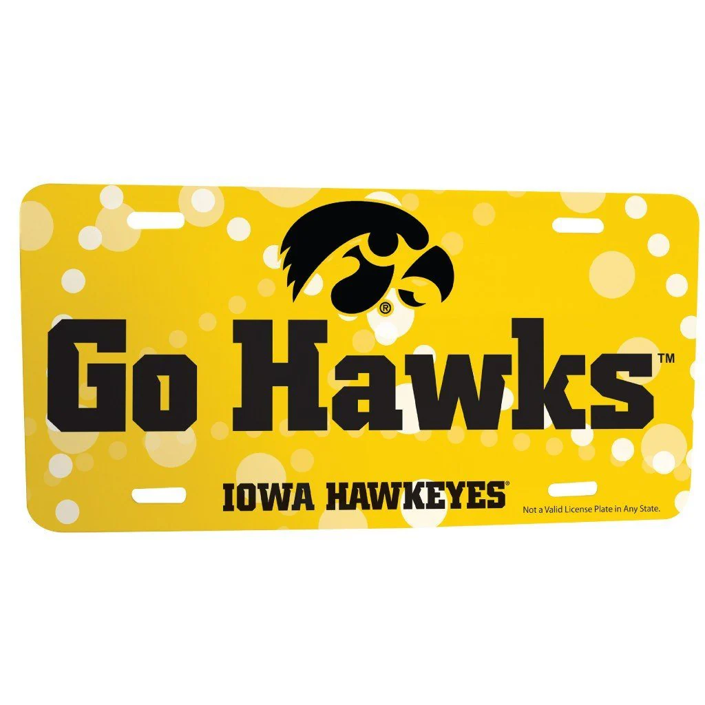 University of Iowa Go Hawks License Plate