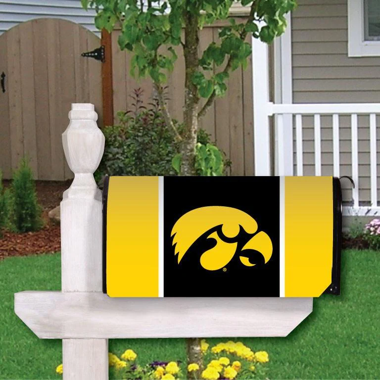 Iowa Hawkeyes Gold Striped Magnetic Mailbox Cover