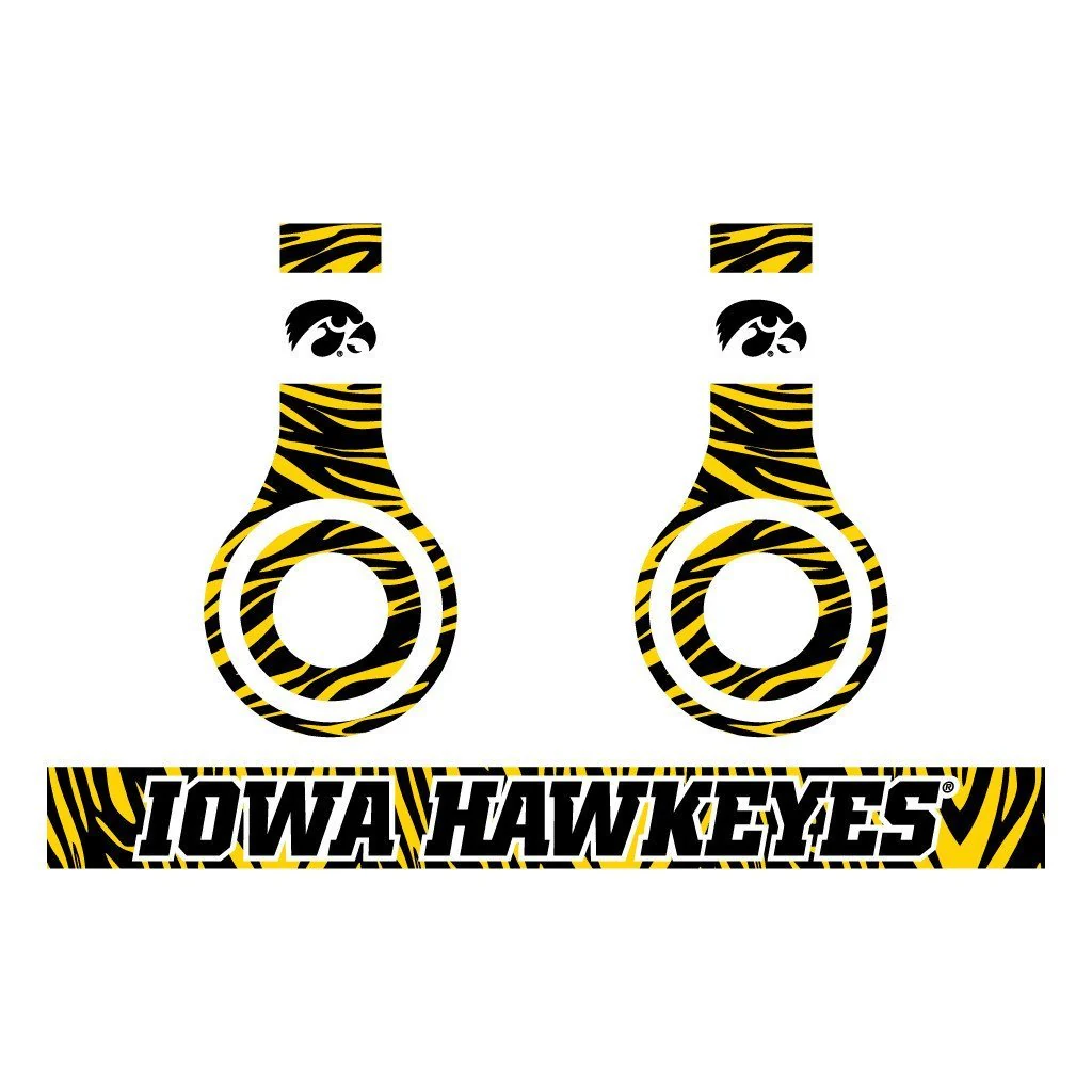 University of Iowa Set of 3 Animal Patterns Skins for Beats Solo - Image 2