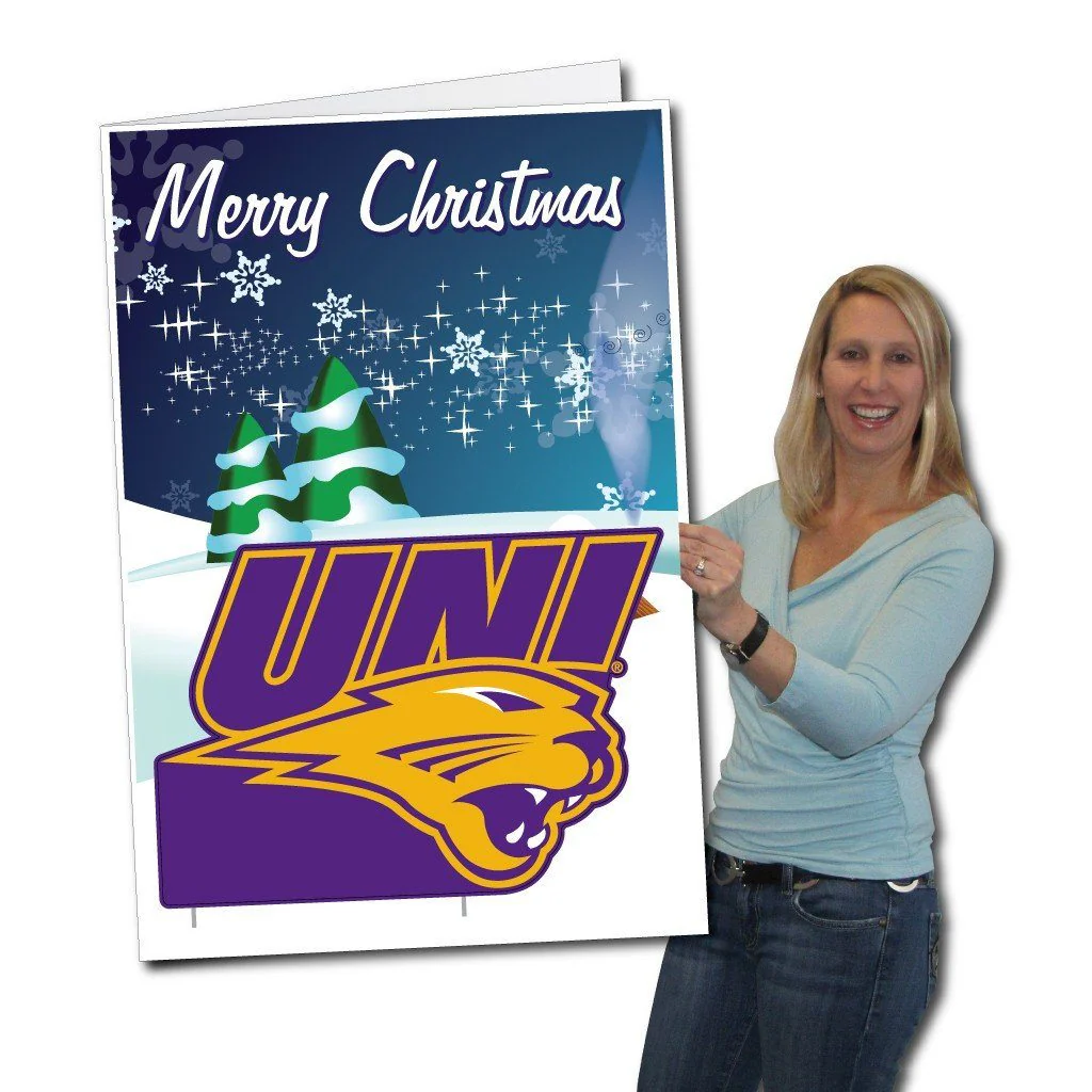 2'x3' Giant UNI Christmas Greeting Card & Yard Sign