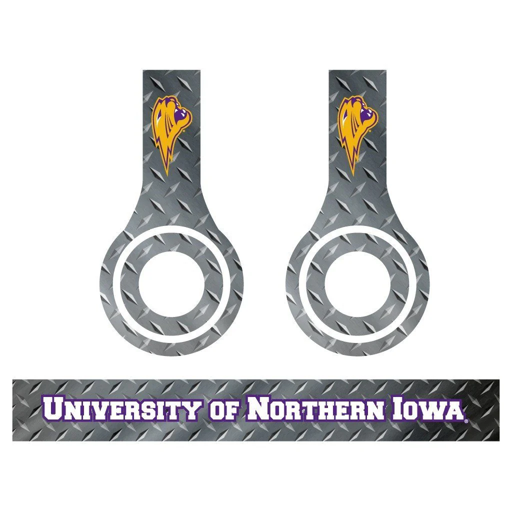 University of Northern Iowa 3 Metal Patterns Skins for Beats Solo HD - Image 2