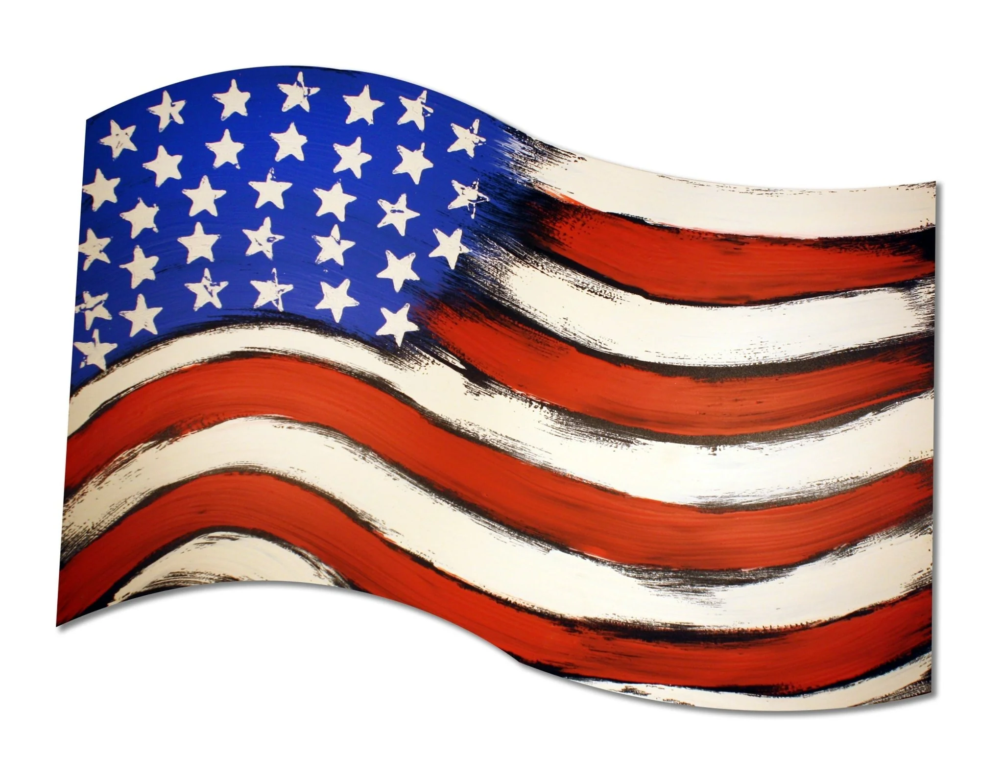 USA Flag Hand Painted Wall Art - Image 2