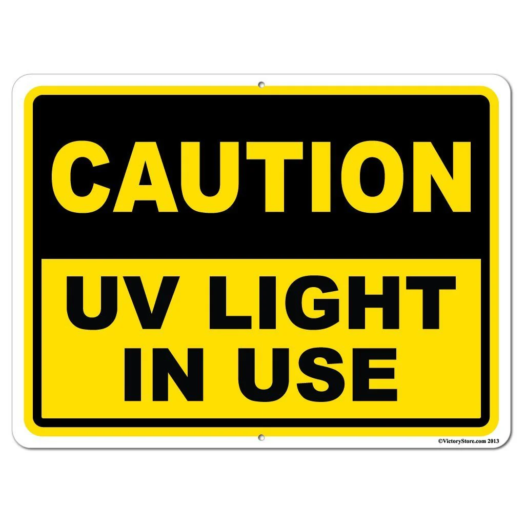 UV Light in Use Caution Sign or Sticker - Image 4