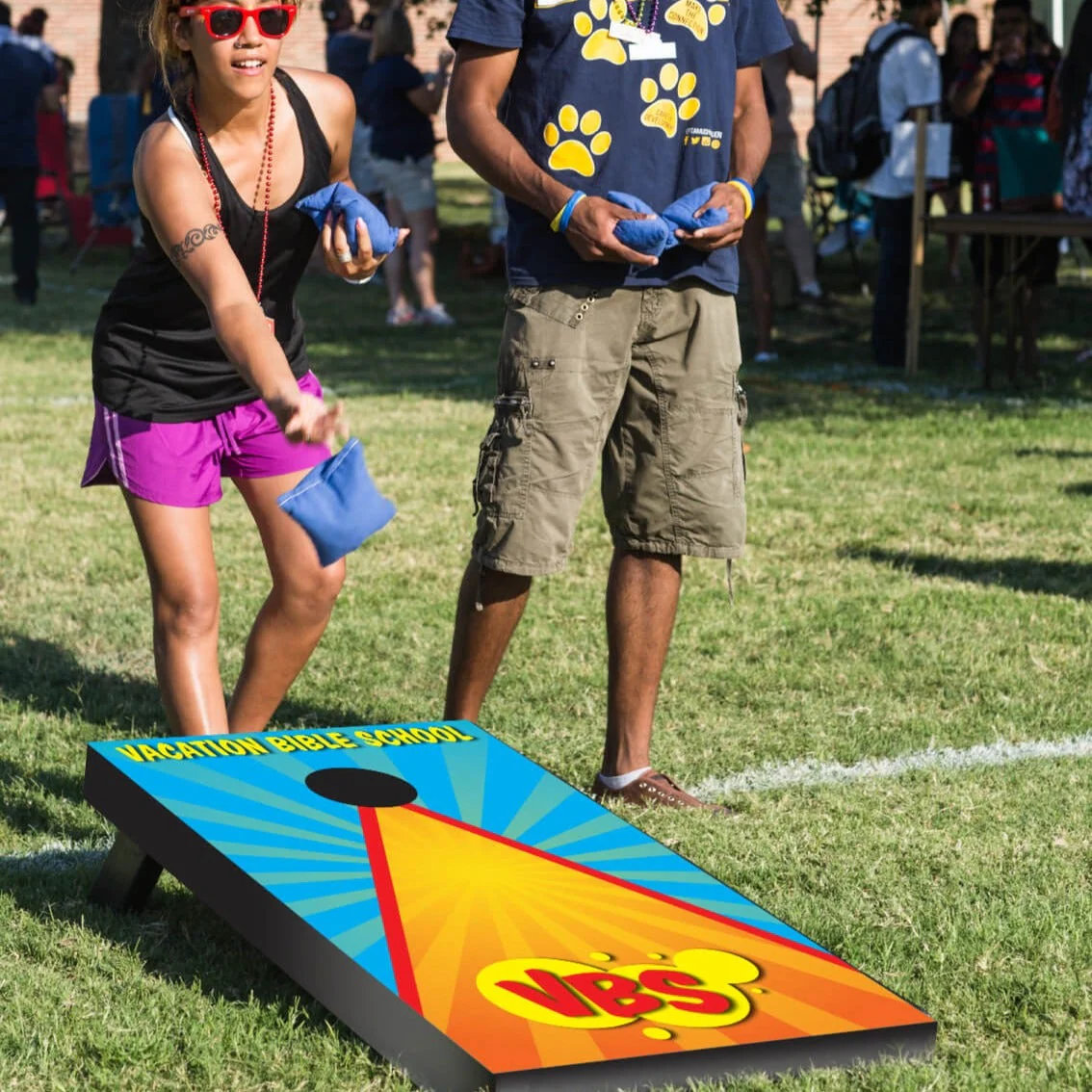 Vacation Bible School Church themed Cornhole Game