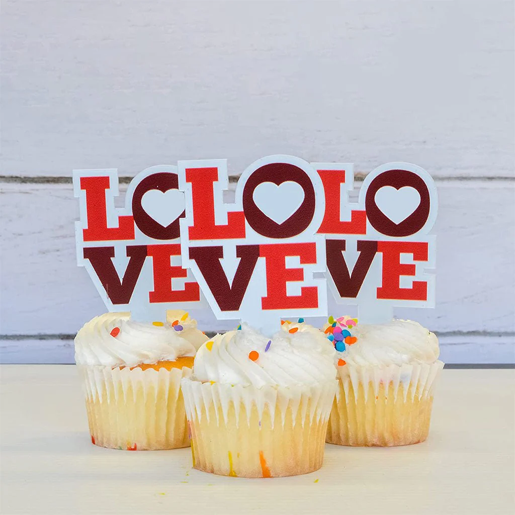 Valentines Cupcake Toppers (Love)