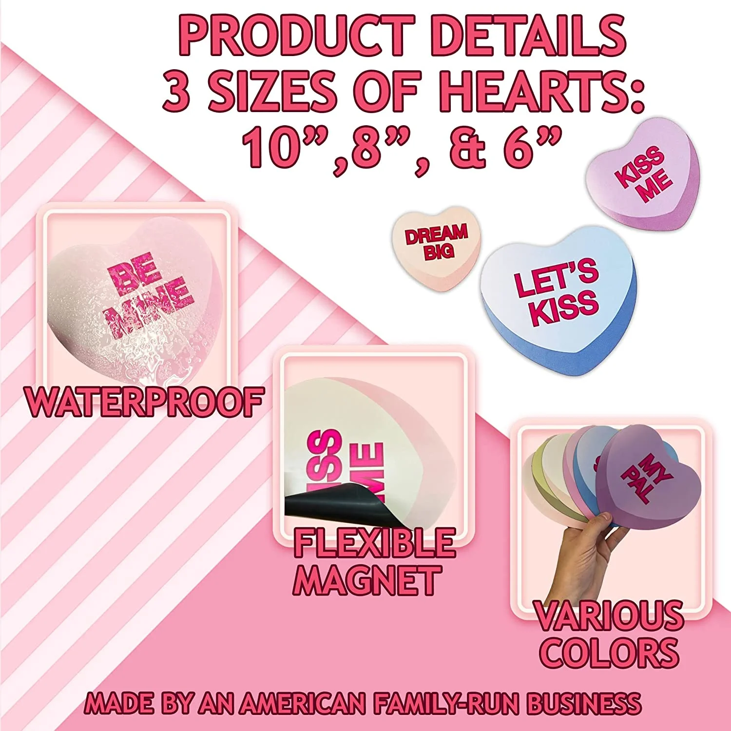 Candy Hearts Garage Door Magnets - Image 2
