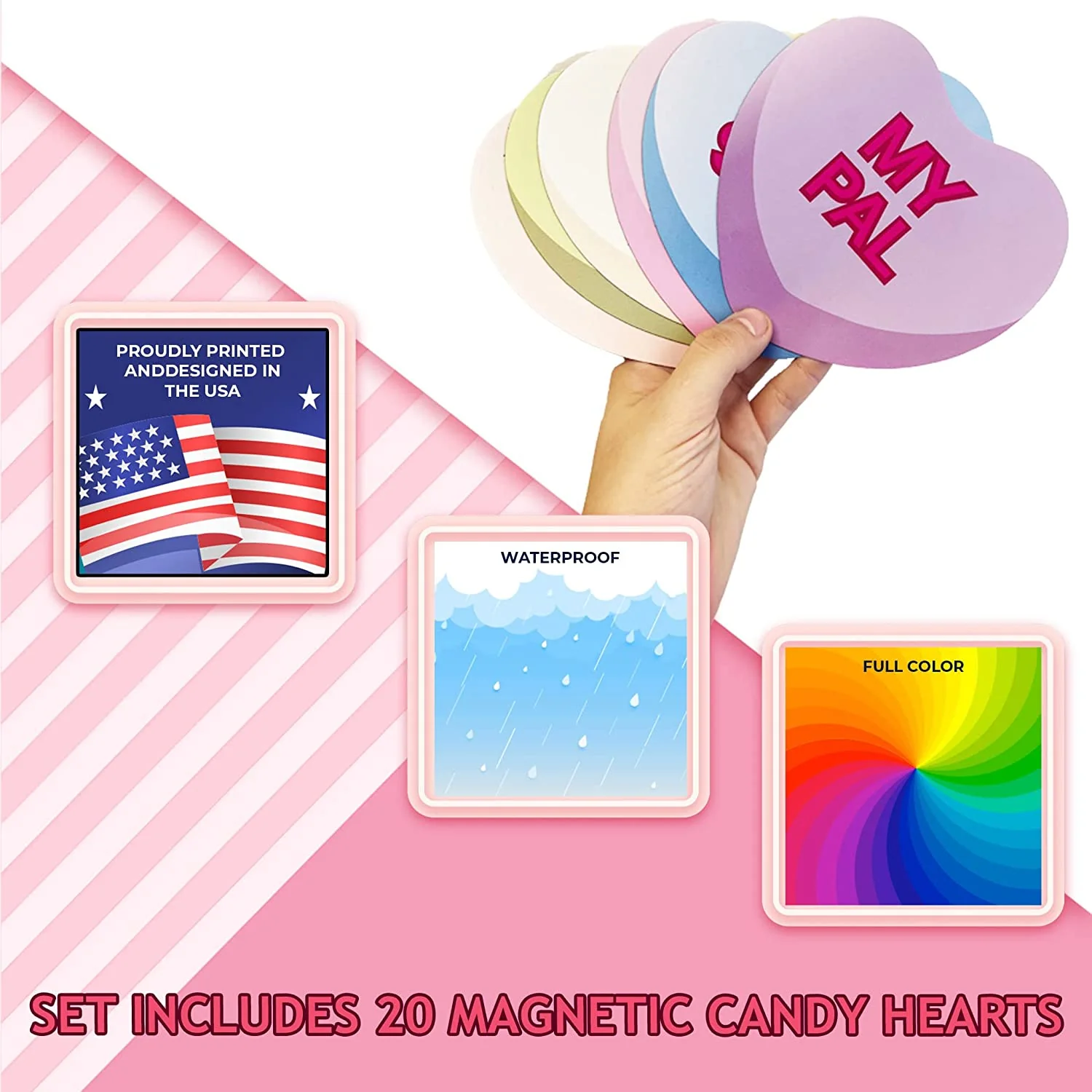 Candy Hearts Garage Door Magnets - Image 6