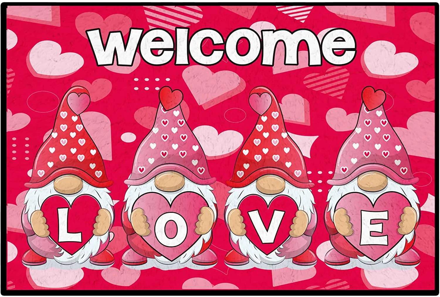 Valentine's Day Gnome Doormat - Image 2