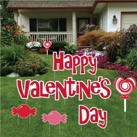 Happy Valentine's Day with Candies Yard Card
