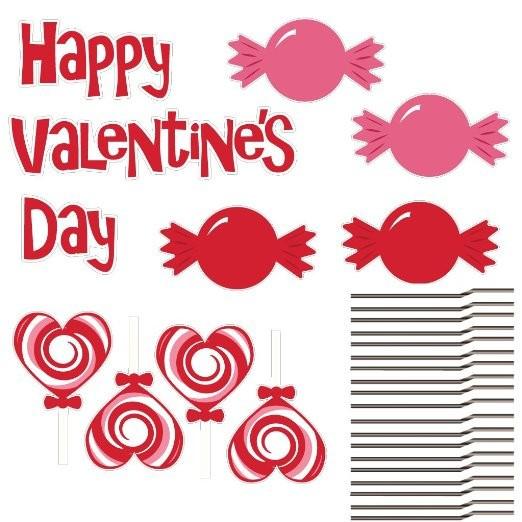 Happy Valentine's Day with Candies Yard Card - Image 2