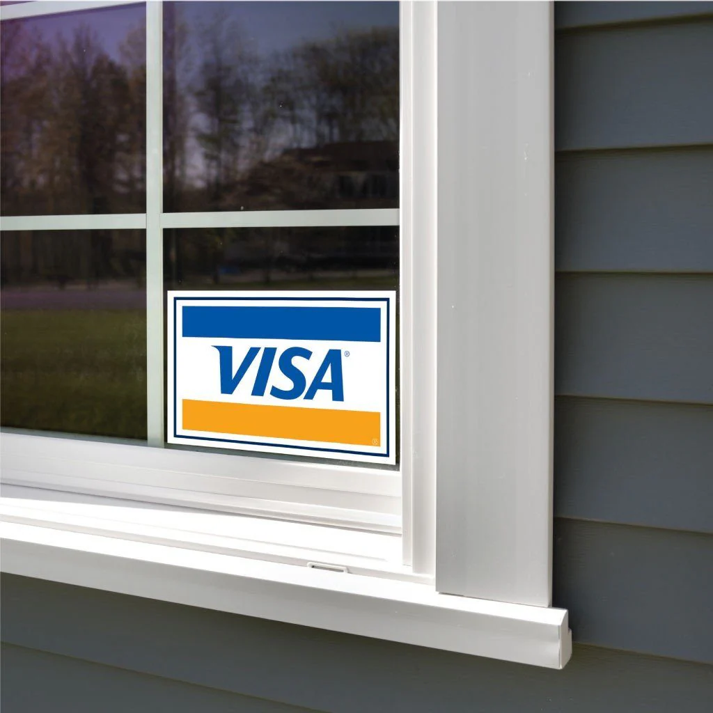 Visa Credit Card Sign or Sticker - #4