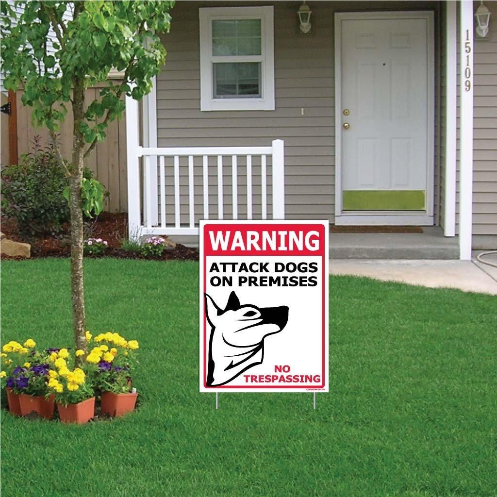 Attack Dogs On Premises Sign or Sticker