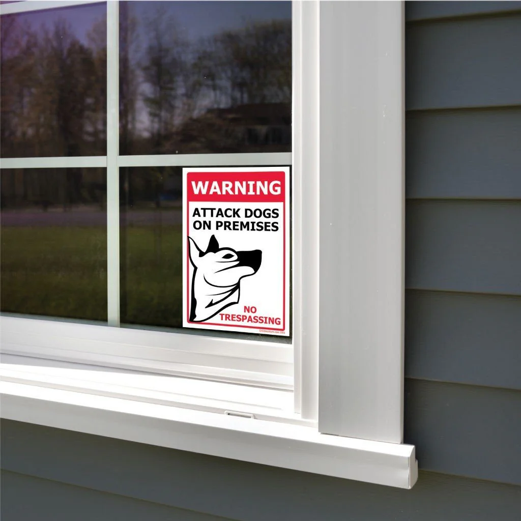 Attack Dogs On Premises Sign or Sticker - Image 6