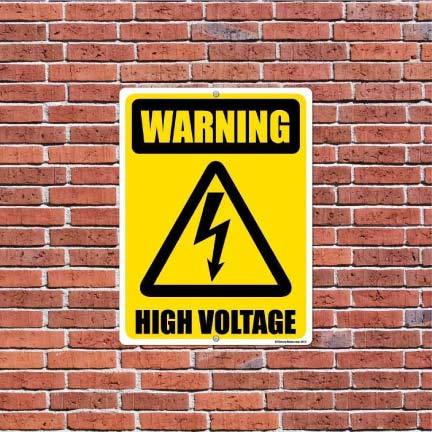 Warning High Voltage Sign or Sticker