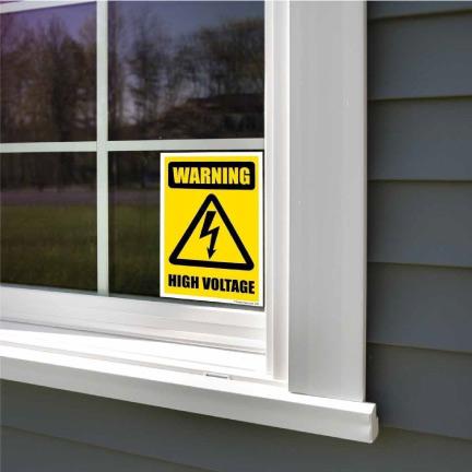 Warning High Voltage Sign or Sticker - Image 3