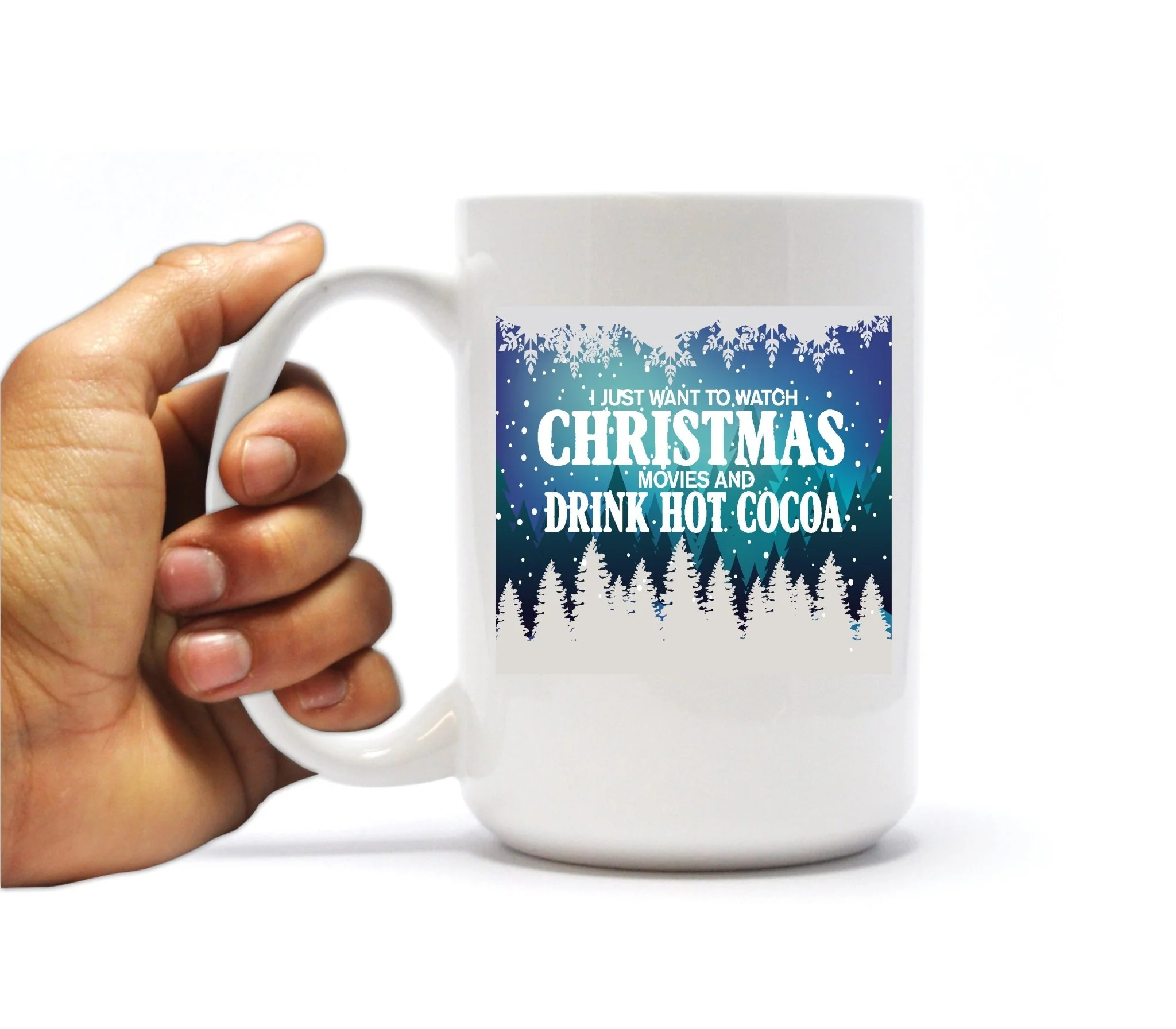 Watch Christmas Movies and Drink Hot Cocoa Blanket & Mug Gift Set - Image 3