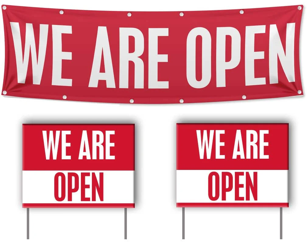 We Are Open Business Banner & Sign Set - Image 2