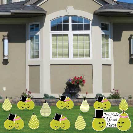 We Make A Great Pear Anniversary Lawn Decorations 12 piece set
