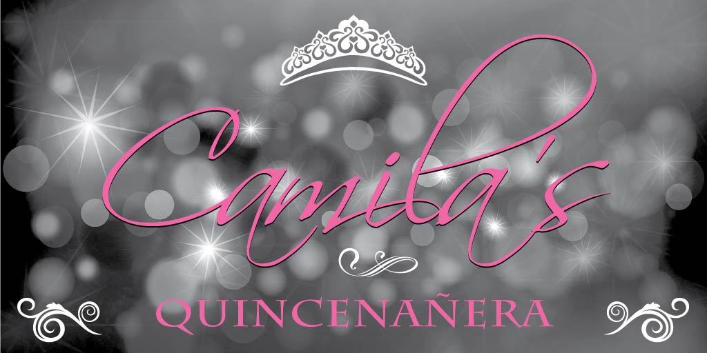 Quinceañera Tiara and Sparkle Banner - Image 3