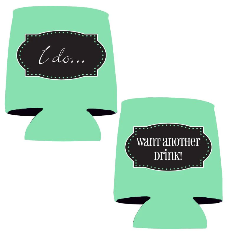 I do...want another drink! Wedding Can Coolers Set - Image 2