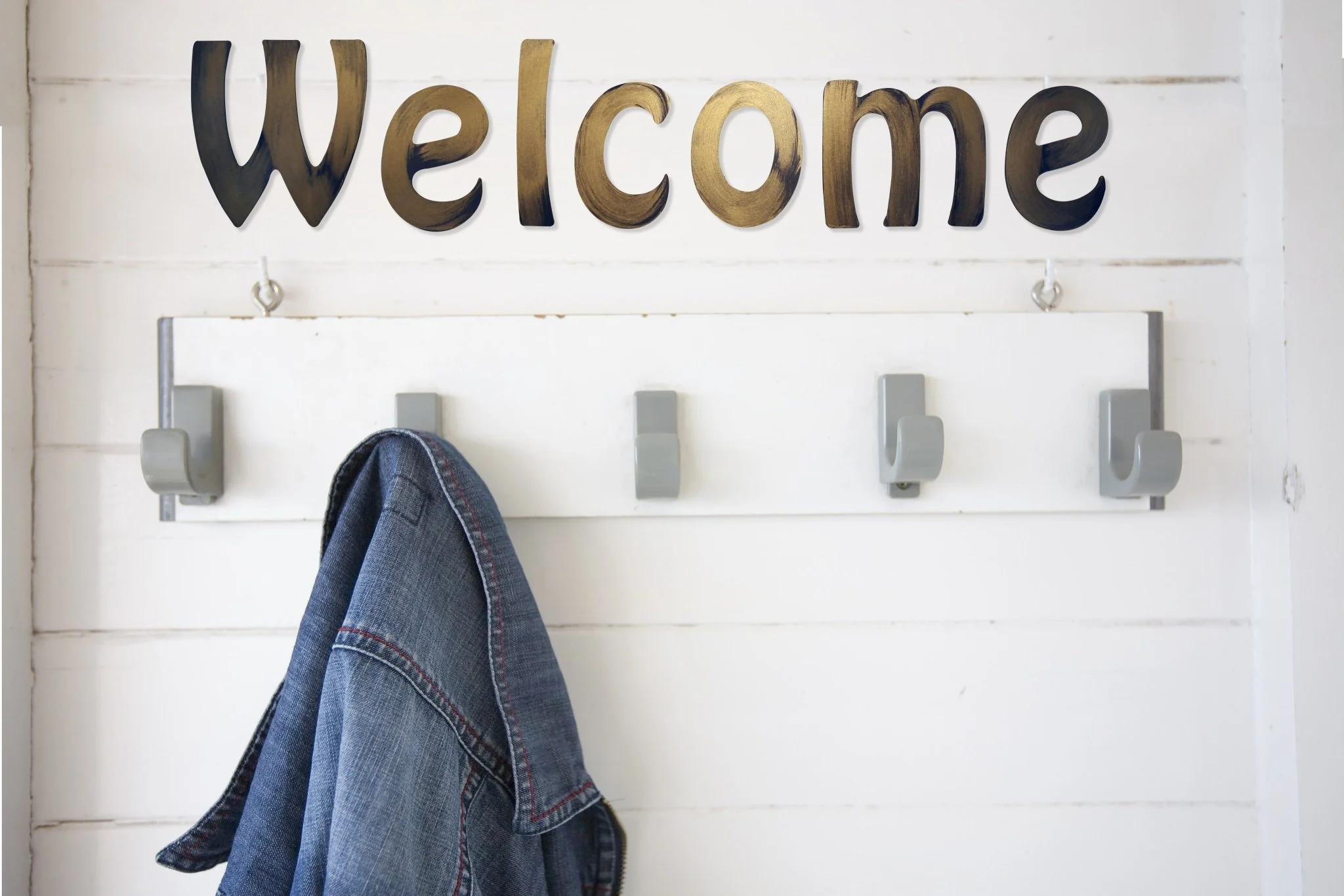 Hand Painted Welcome Wall Word