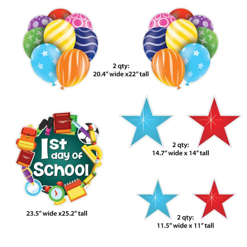 Welcome Back First Day of School Yard Card Signs - 12 pc set - Image 3