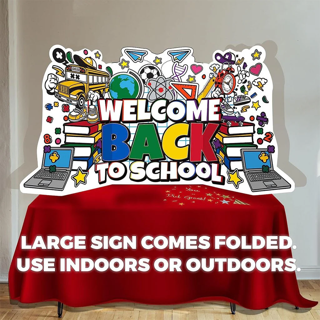 Welcome Back to School Oversized Yard Decorations - 6 pc set - Image 3