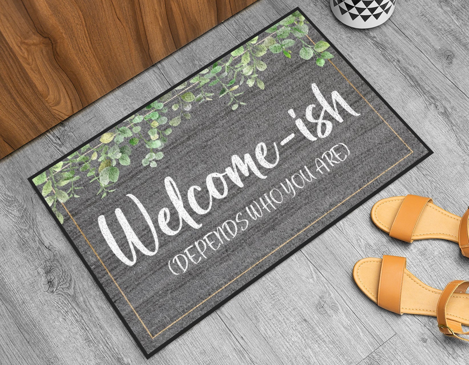 Welcome-ish Depends Who You Are Doormat