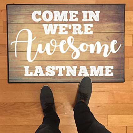We're Awesome Custom Doormat