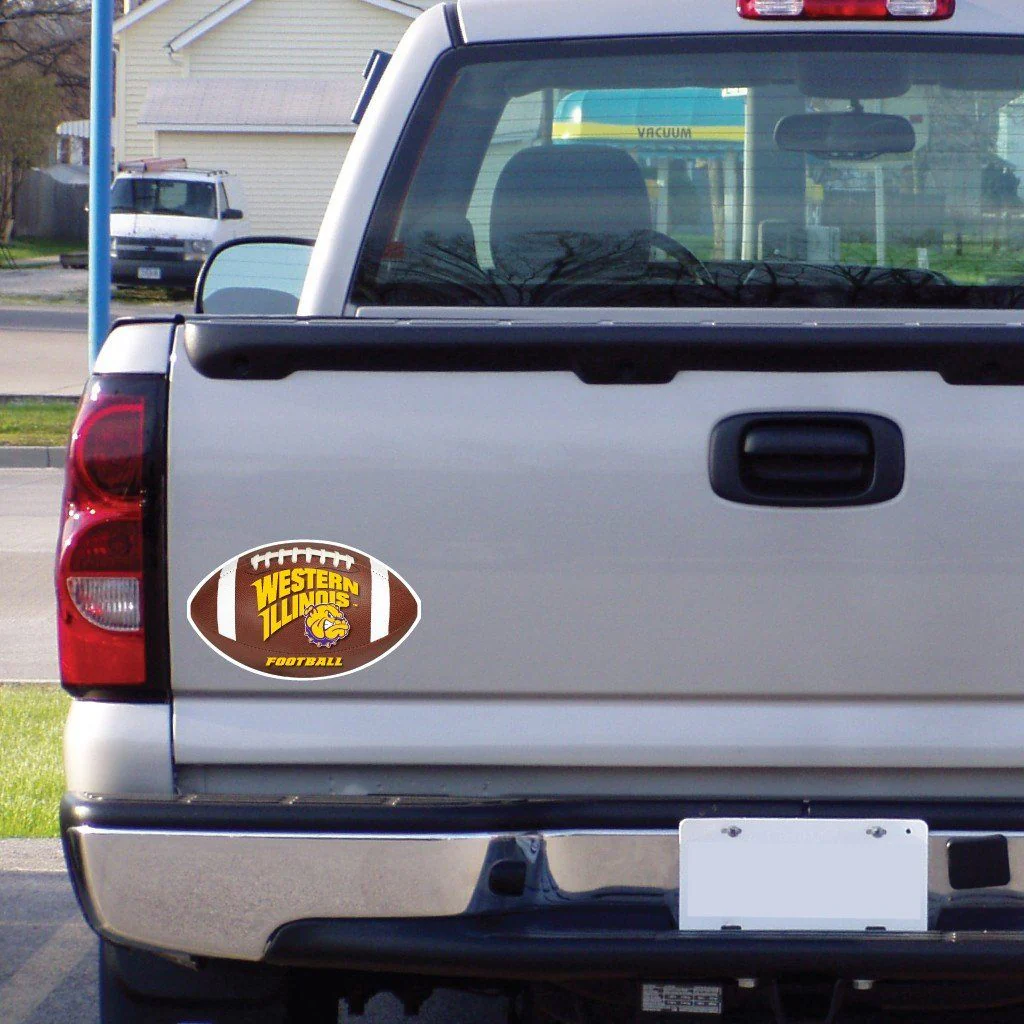 Western Illinois Football Shaped Magnet