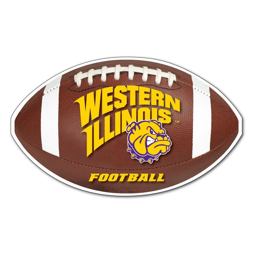Western Illinois Football Shaped Magnet - Image 2
