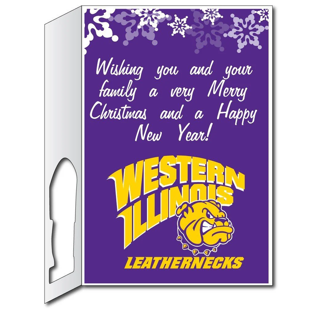 2'x3' Giant Western Illinois Christmas Greeting Card & Yard Sign - Image 2