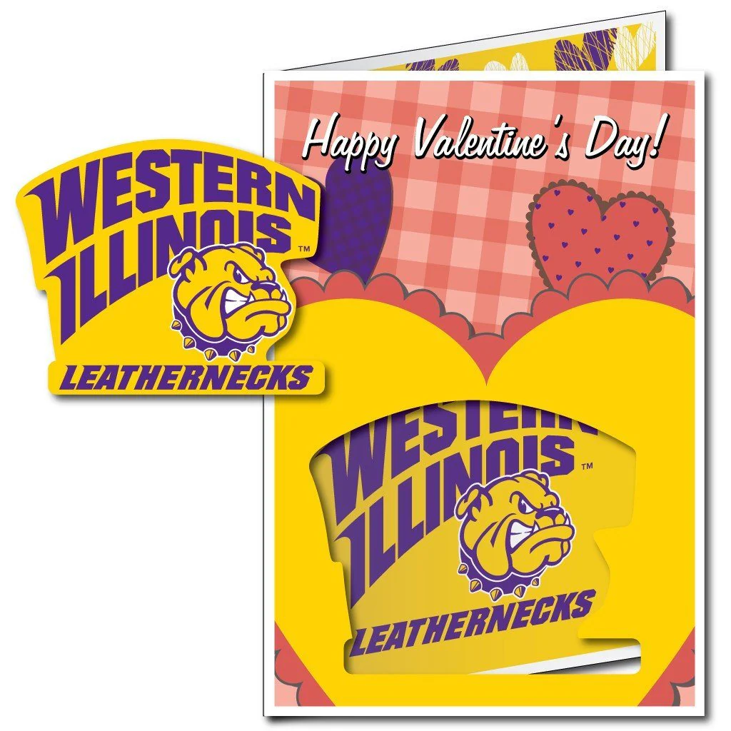 2'x3' Huge Western Illinois Valentine's Day Card & Yard Sign - Image 4