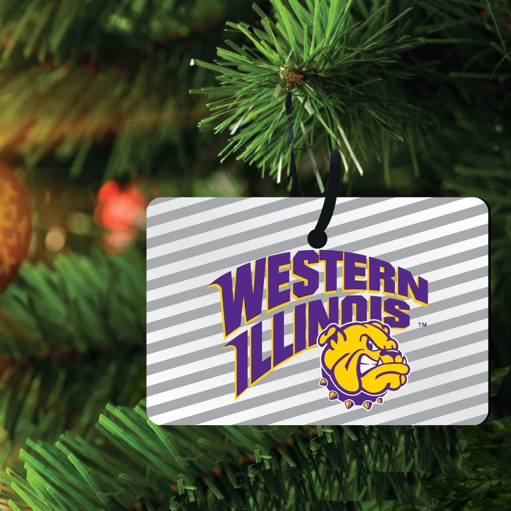 Western Illinois University Rectangle Ornament Set of 3