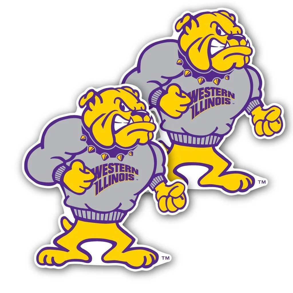 Western Illinois University Bulldog Window Decal Set of 2 - Image 2
