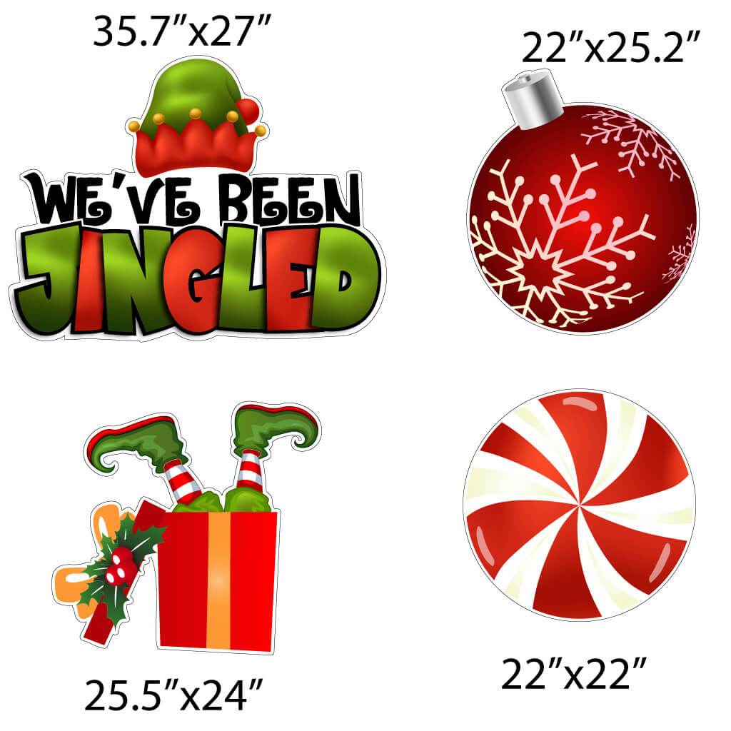 We've Been Jingled Christmas Yard Card 11 pc set - Image 2