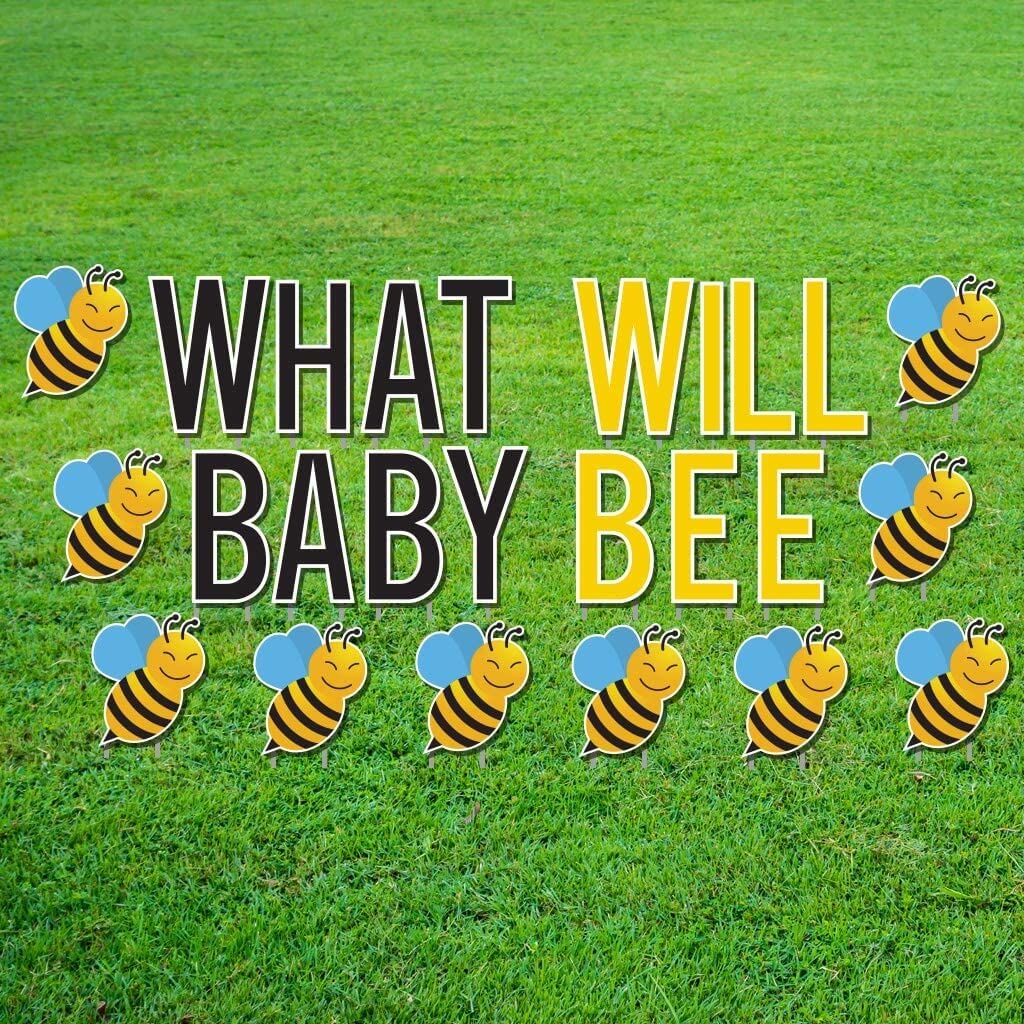 What Will Baby Bee Gender Reveal Yard Decoration 25 pc set