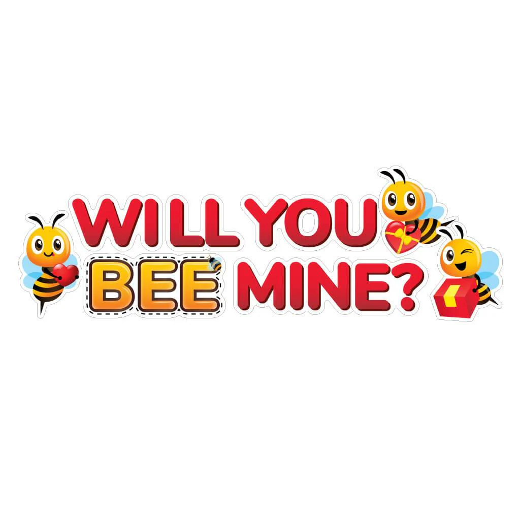 Will You BEE Mine Valentine's Day Yard Card 9 pc Set - Image 3