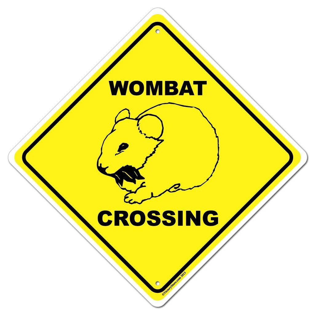 Wombat Crossing Sign or Sticker - Image 2
