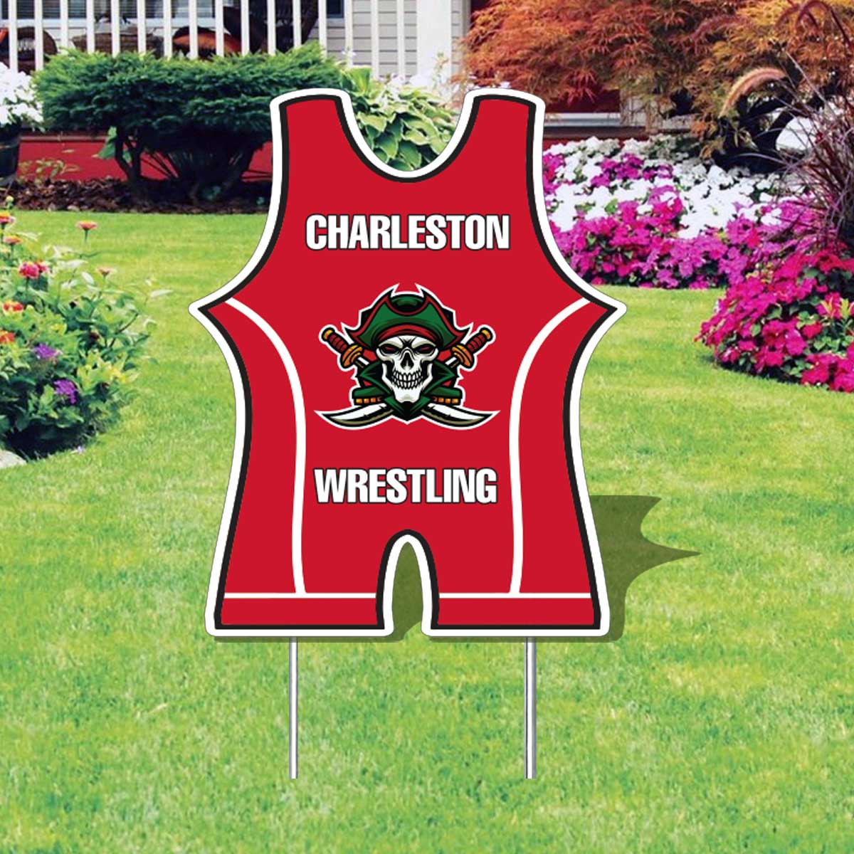 Wrestling Singlet Yard Sign One Sided