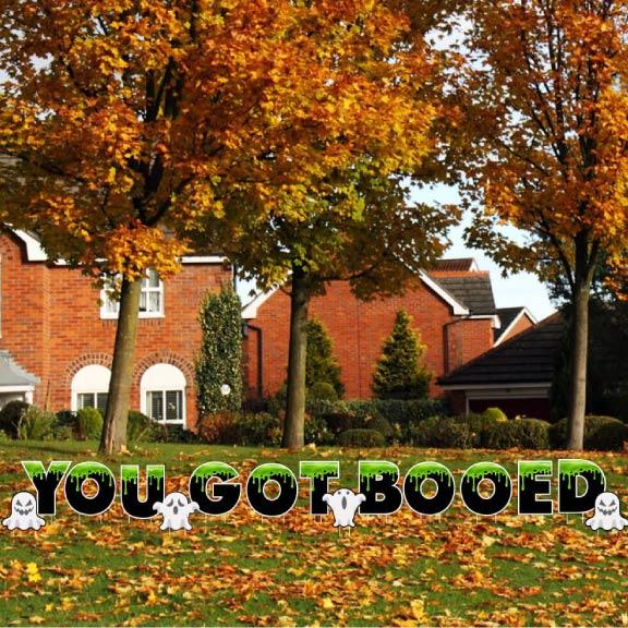 YOU GOT BOOED Halloween Yard Letter Decoration 15 pc Set - Image 2