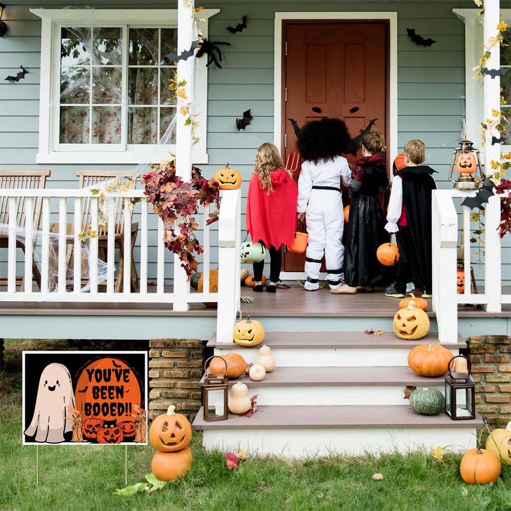 You've Been Booed Halloween Yard Sign - Set of 2 with Stakes - Image 2