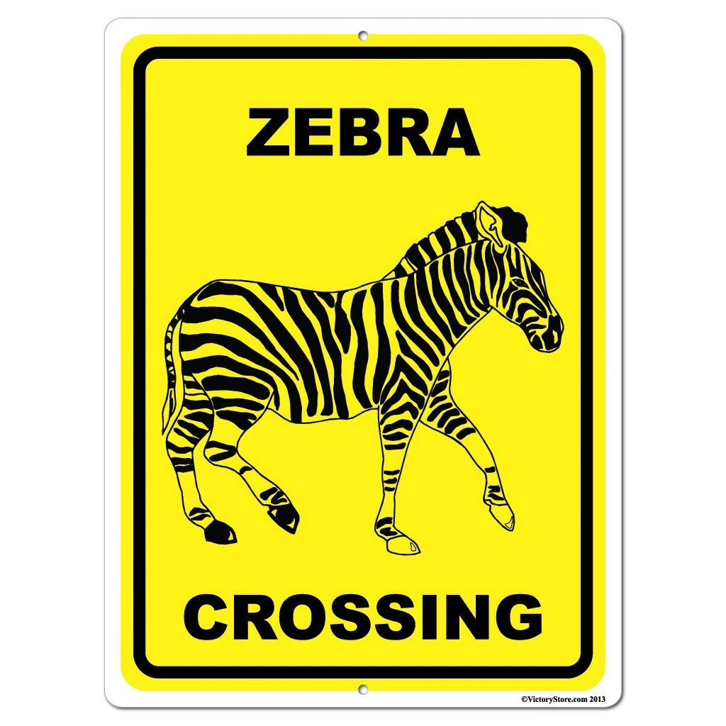 Zebra Crossing Sign or Sticker - Image 6