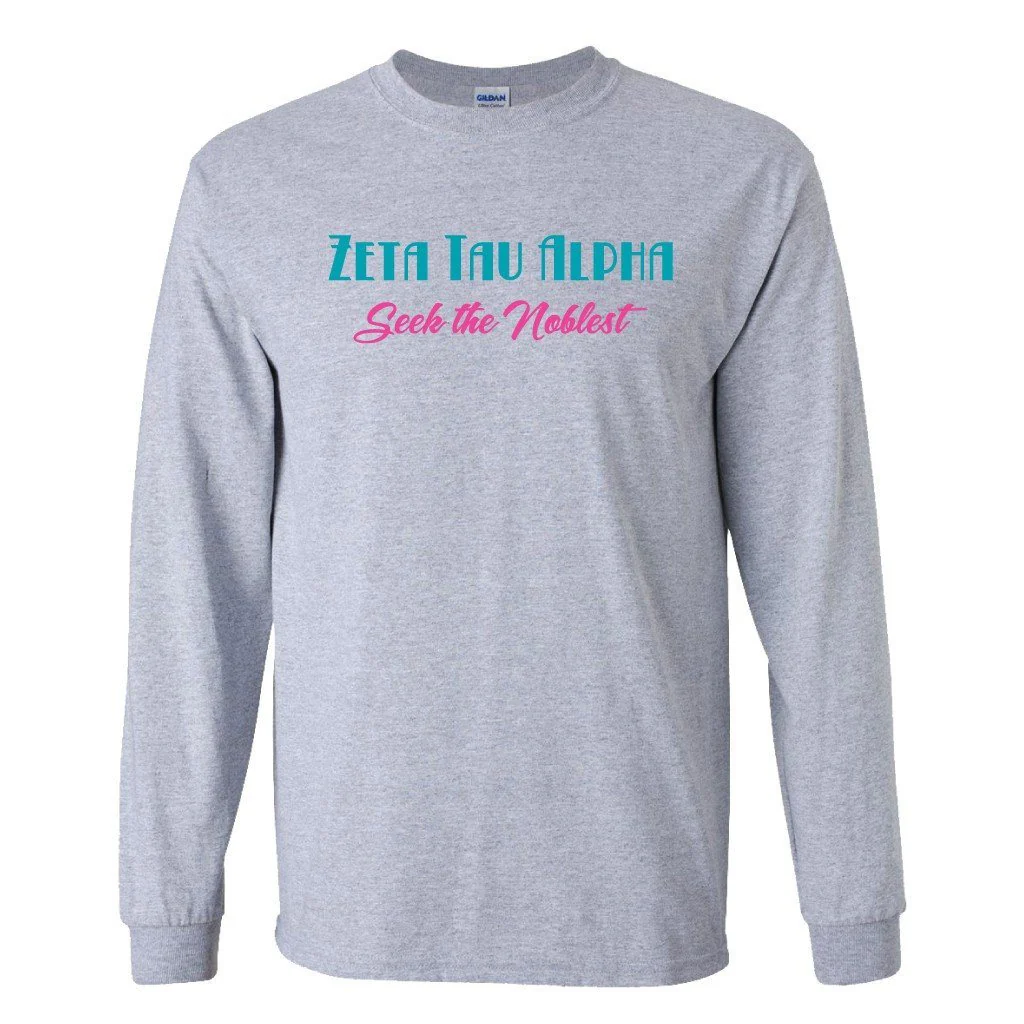 Zeta Tau Alpha Seek the Noblest Long Sleeve T-shirt - Image 2